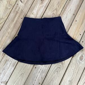 Jack By BB Dakota Blue Vegan Suede Mini Skater Skirt Size 4